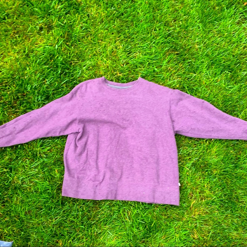 Thick purple crewneck